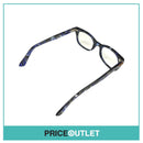 Clear Lens Purple & Black Patterned Frame Glasses RRP £325