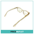 Clear Lens Gold Glitter Clear Frame Glasses RRP £325