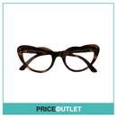 Clear Lens Brown Pattern Heart Shaped Frame Glasses RRP £325