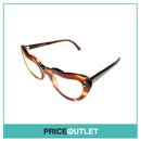 Clear Lens Brown Pattern Heart Shaped Frame Glasses RRP £325