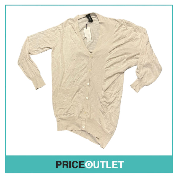 Zero Maria Cornejo - Asymmetrical Beige Cardigan - Size S - BRAND NEW WITH TAGS