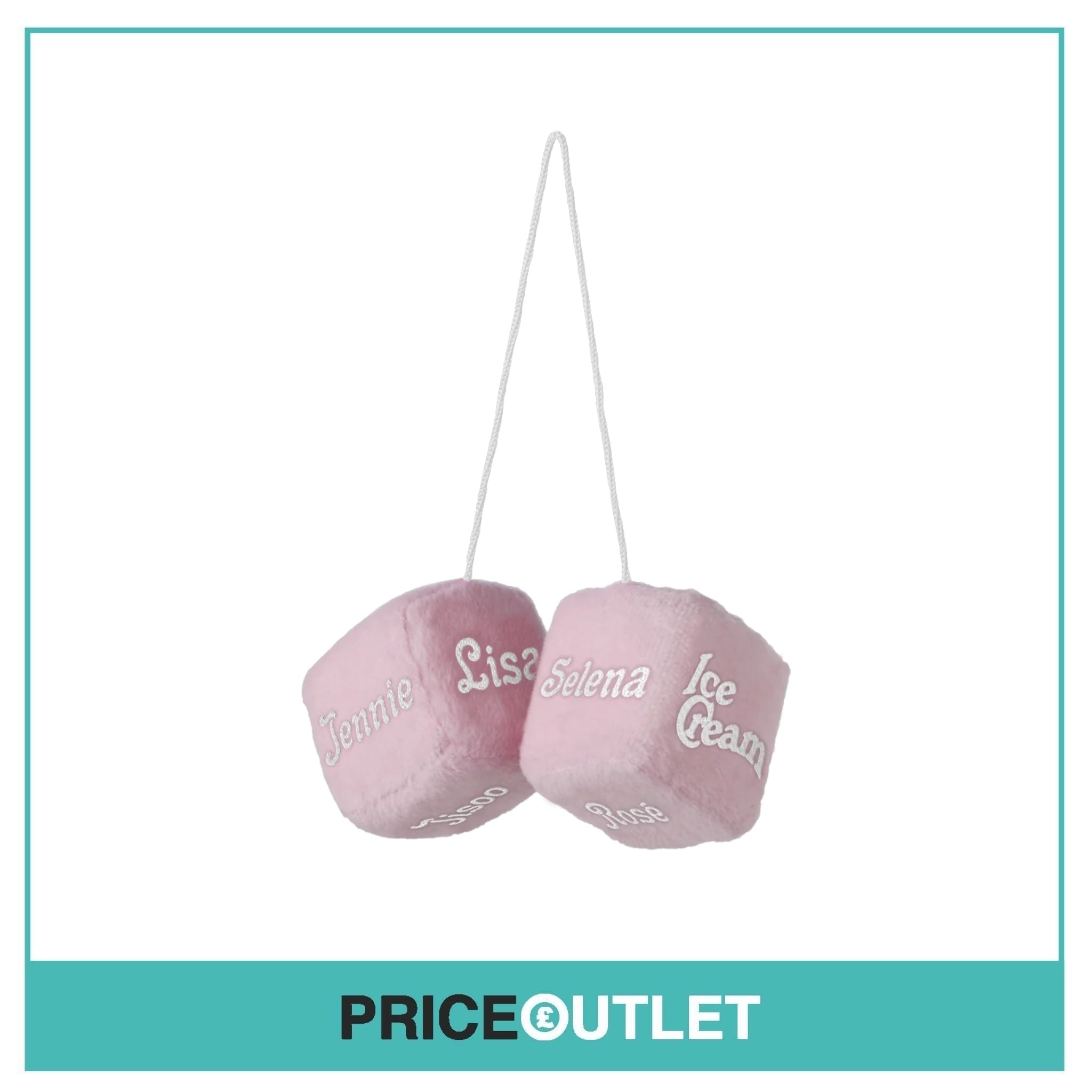 Blackpink x Selena Gomez - Fuzzy Pink Dice - BRAND NEW