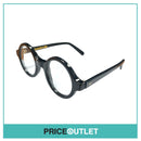 Clear Lens Black Glitter Round Frame Glasses RRP £325