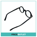 Clear Lens Black Glitter Round Frame Glasses RRP £325