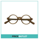 Clear Lens Light Brown Frame Round Glasses RRP £325