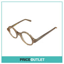 Clear Lens Light Brown Frame Round Glasses RRP £325