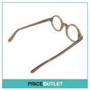 Clear Lens Light Brown Frame Round Glasses RRP £325
