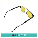 Yellow Lens Black & Gold Frame Pilot's Sunglasses RRP £325