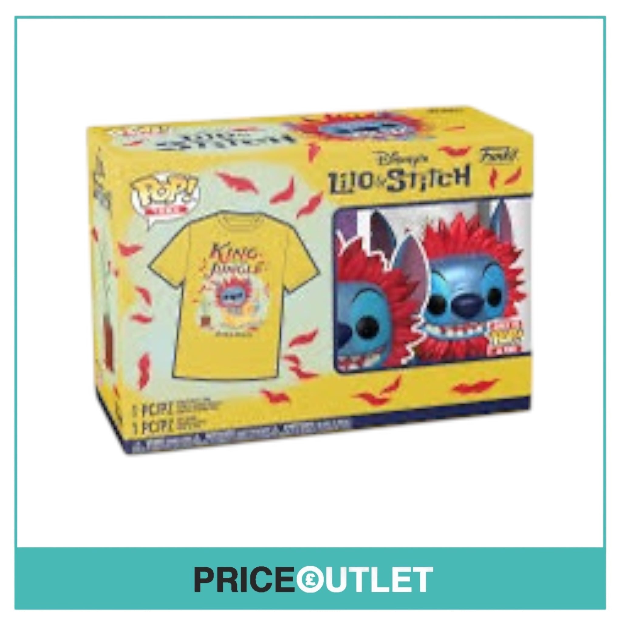 Funko - Disney Lilo And Stitch - Stitch As Simba Pop And Tee Medium - Brand New