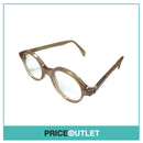 Clear Lens Brown Translucent Round Frame Glasses RRP £325