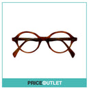 Clear Lens Brown & Orange Tortoiseshell Round Frame Glasses RRP £325