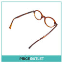 Clear Lens Brown & Orange Tortoiseshell Round Frame Glasses RRP £325