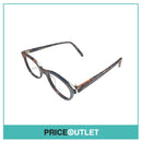 No Lens Gold & Black Pattern Frame Glasses RRP £325