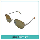 Grey Chrome Frame Sunglasses With Brown Tortoiseshell Print Detail RRP £325