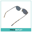 Grey Chrome Frame Sunglasses With Brown Tortoiseshell Print Detail RRP £325