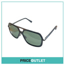 Black Frame Pilot's Sunglasses With Chrome Grey Trim RRP £325