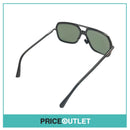 Black Frame Pilot's Sunglasses With Chrome Grey Trim RRP £325