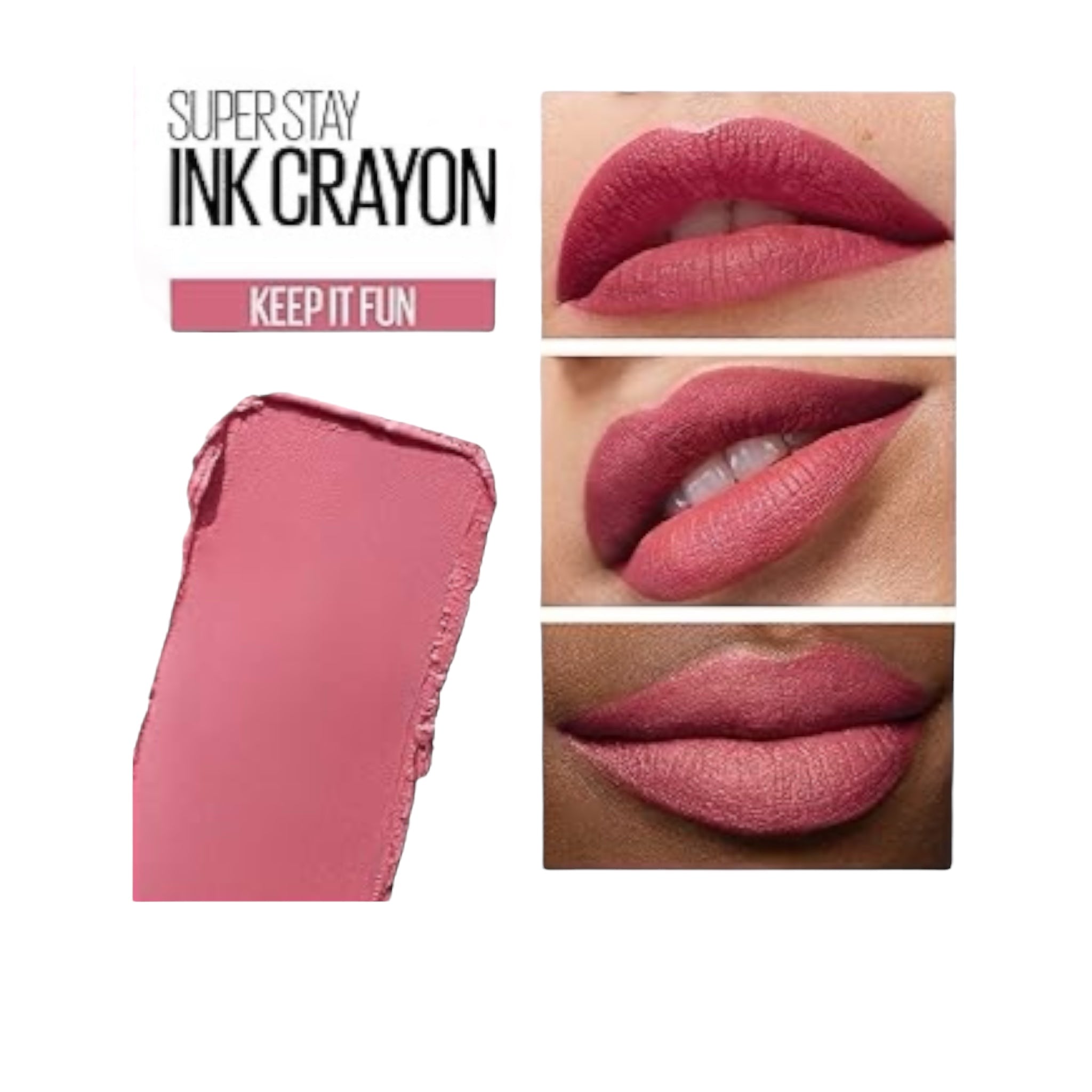 Maybelline - Super Stay Ink Crayon - Lip Crayon - Shade 90 ‘Keep It Fun’ - BRAND NEW