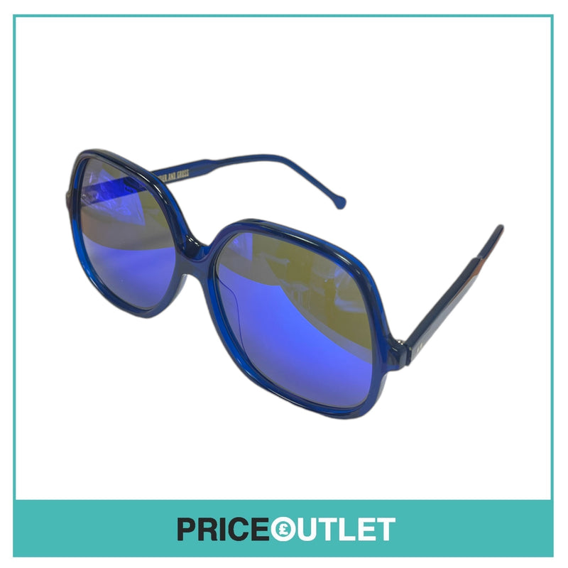 Blue Lens Dark Blue Translucent Frame Sunglasses RRP £325