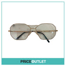 Clear Lens Gold Frame Glasses With Black Detail RRP £325