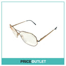 Clear Lens Gold Frame Glasses With Black Detail RRP £325