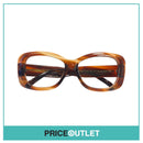 No Lens Translucent Brown Striped Patterned Glasses RRP £325