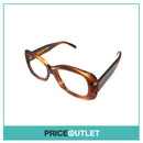 No Lens Translucent Brown Striped Patterned Glasses RRP £325
