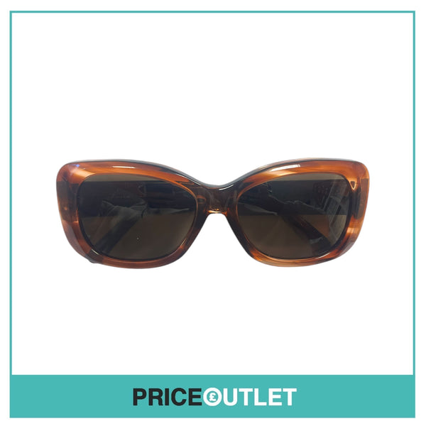 Brown Translucent Striped Pattern Sunglasses RRP £325