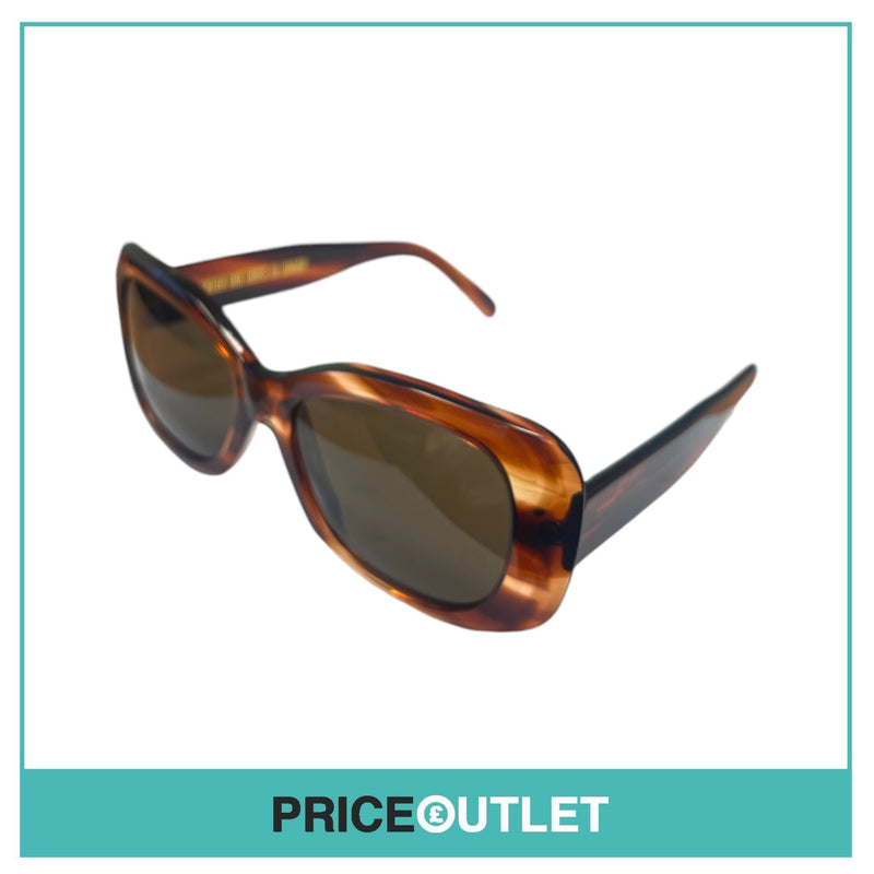 Brown Translucent Striped Pattern Sunglasses RRP £325