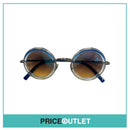 Round Blue & Silver Trim Sunglasses RRP £325