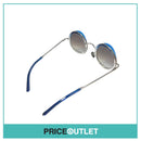 Round Blue & Silver Trim Sunglasses RRP £325