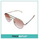 Rose Gold Pilot Sunglasses With Peach Pink Arm Detail RRP £325