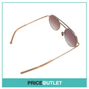 Rose Gold Pilot Sunglasses With Peach Pink Arm Detail RRP £325