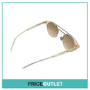 Pearlescent Pattern & Silver Frame Round Pilot Sunglasses £325