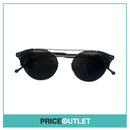 Black & Silver Frame Round Pilot Sunglasses RRP £325