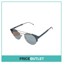 Black & Silver Frame Round Pilot Sunglasses RRP £325