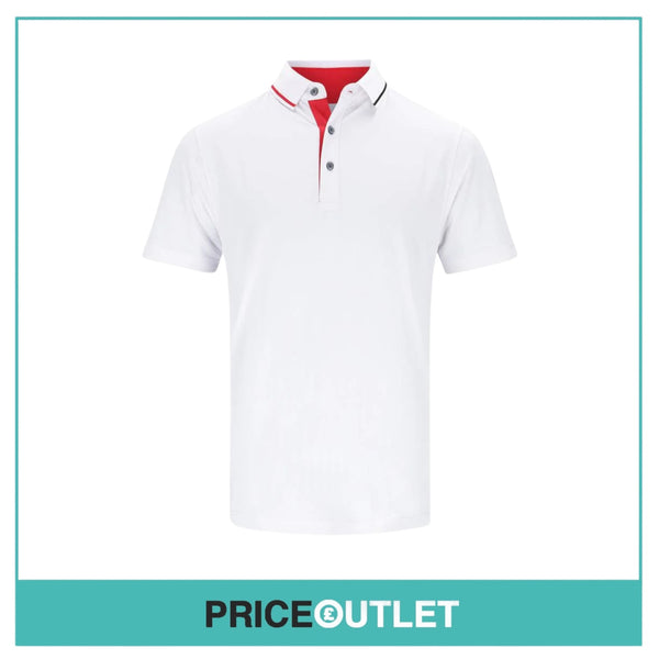 Druids - Short Sleeved Polo In White - Large - Brand New With Tags