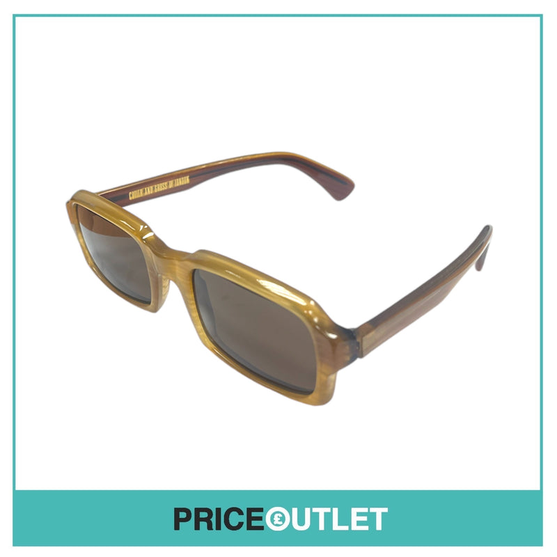 Yellow & Brown Shimmer Patterned Sunglasses RRP £325