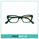 No Lens Translucent Green Frame Glasses With Gold Detail RRP £325