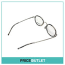 Clear Lens Round Frame Glasses With Blue & Silver Print Detail RRP £325