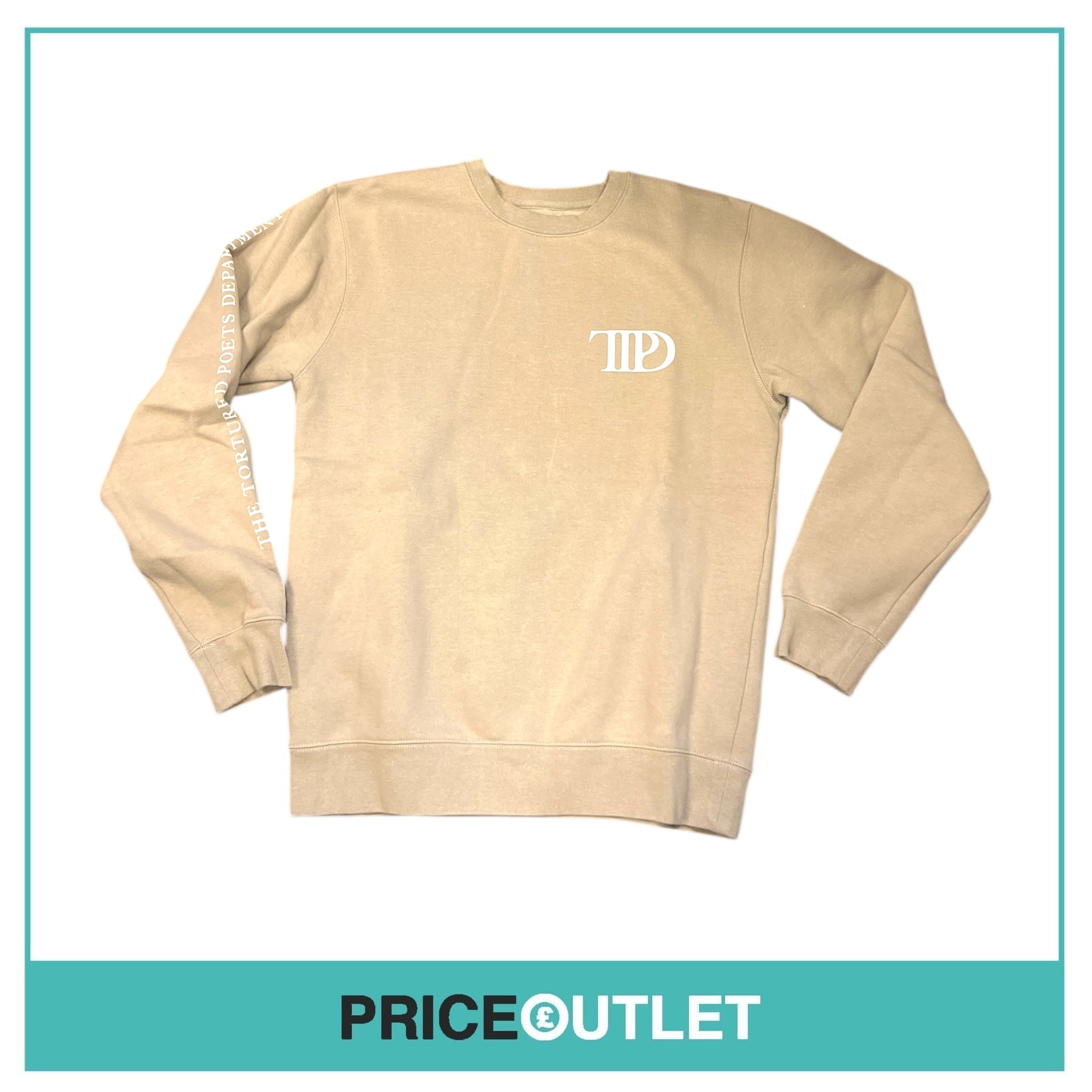 Taylor Swift - The Tortured Poets Department Light Grey Jumper (Size S)(Slight Damage)