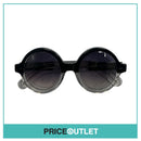 Half Circle Black & Clear Round Frame Sunglasses RRP £325