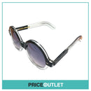 Half Circle Black & Clear Round Frame Sunglasses RRP £325