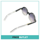Half Circle Black & Clear Round Frame Sunglasses RRP £325
