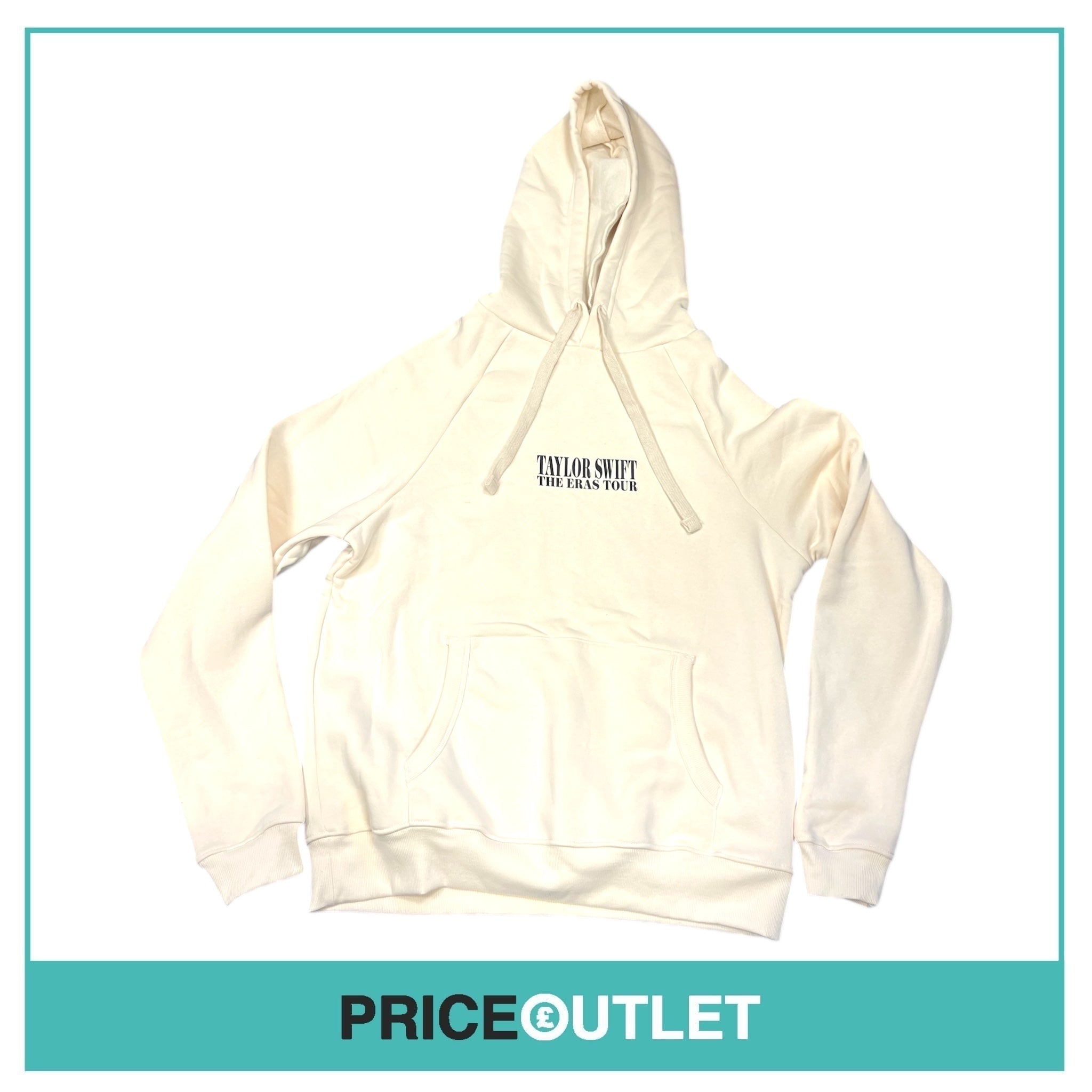 Original Taylor Swift - The Eras Tour Cream Hoodie (Size S) (Slight Damage)