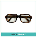 Clear Lens Brown Translucent Striped Patterned Glasses RRP £325