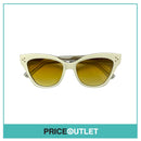 Yellow Lens White Frame Sunglasses With Gold Detail RRP £325