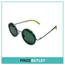 Round Sunglasses With Green Fluorescent Detail RRP £325