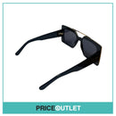 Black Frame Pilot Sunglasses With Gold Detail RRP £325
