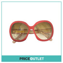 White & Pink Leather Snakeskin Frame Sunglasses RRP £325